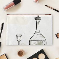 Wine Glass And Decanter Cosmetic Bag (Large) from ArtsNow.com Back