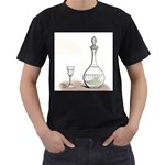 Wine Glass And Decanter Men s T-Shirt (Black)