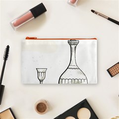 Wine Glass And Decanter Cosmetic Bag (Small) from ArtsNow.com Front