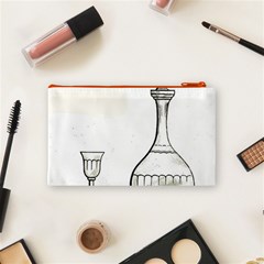 Wine Glass And Decanter Cosmetic Bag (Small) from ArtsNow.com Back