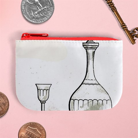 Wine Glass And Decanter Mini Coin Purse from ArtsNow.com Front