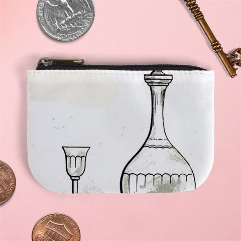 Wine Glass And Decanter Mini Coin Purse from ArtsNow.com Front