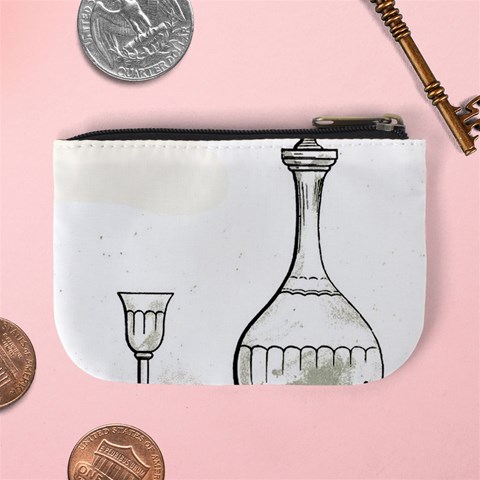 Wine Glass And Decanter Mini Coin Purse from ArtsNow.com Back