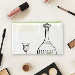 Wine Glass And Decanter Cosmetic Bag (Medium) from ArtsNow.com Back