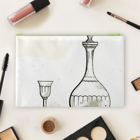 Wine Glass And Decanter Cosmetic Bag (Large) from ArtsNow.com Back