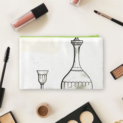 Wine Glass And Decanter Cosmetic Bag (Medium) from ArtsNow.com Back