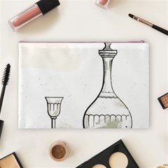 Wine Glass And Decanter Cosmetic Bag (Large) from ArtsNow.com Back