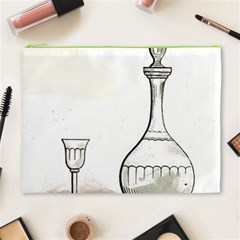 Wine Glass And Decanter Cosmetic Bag (XL) from ArtsNow.com Front