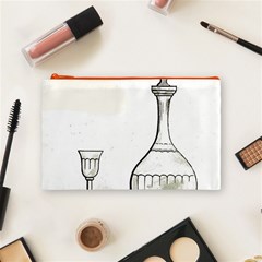 Wine Glass And Decanter Cosmetic Bag (Medium) from ArtsNow.com Front