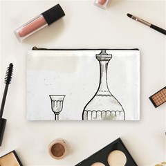 Wine Glass And Decanter Cosmetic Bag (Medium) from ArtsNow.com Front