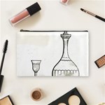 Wine Glass And Decanter Cosmetic Bag (Medium)