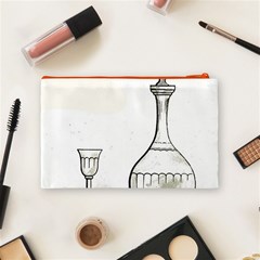 Wine Glass And Decanter Cosmetic Bag (Medium) from ArtsNow.com Back