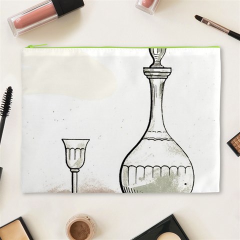 Wine Glass And Decanter Cosmetic Bag (XL) from ArtsNow.com Front