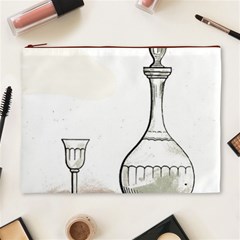 Wine Glass And Decanter Cosmetic Bag (XL) from ArtsNow.com Front