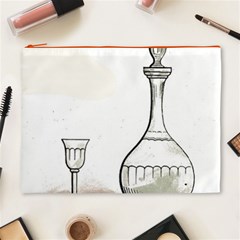 Wine Glass And Decanter Cosmetic Bag (XL) from ArtsNow.com Front