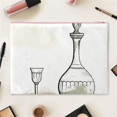 Wine Glass And Decanter Cosmetic Bag (XL) from ArtsNow.com Back