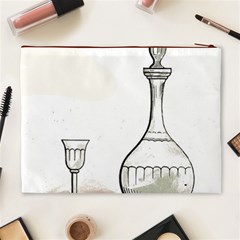 Wine Glass And Decanter Cosmetic Bag (XL) from ArtsNow.com Back