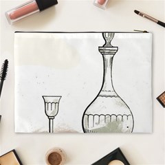 Wine Glass And Decanter Cosmetic Bag (XL) from ArtsNow.com Back