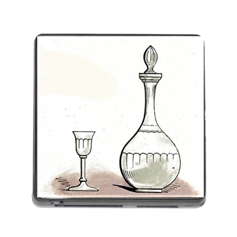 Wine Glass And Decanter Memory Card Reader (Square 5 Slot) from ArtsNow.com Front