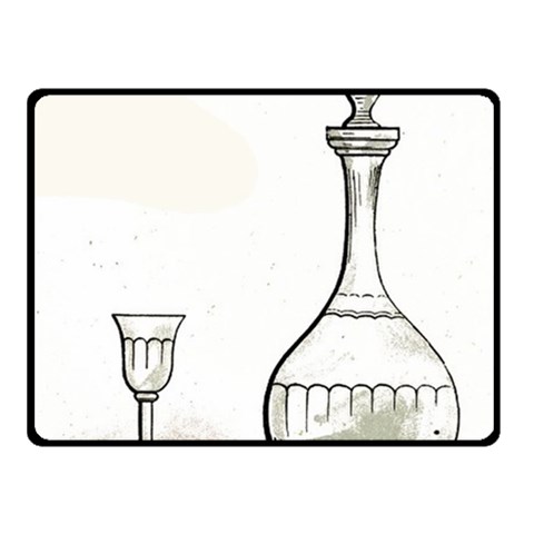 Wine Glass And Decanter Fleece Blanket (Small) from ArtsNow.com 50 x40  Blanket Front