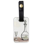 Wine Glass And Decanter Luggage Tag (one side)