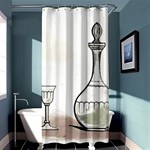 Wine Glass And Decanter Shower Curtain 36  x 72  (Stall) 