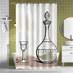 Wine Glass And Decanter Shower Curtain 48  x 72  (Small) 