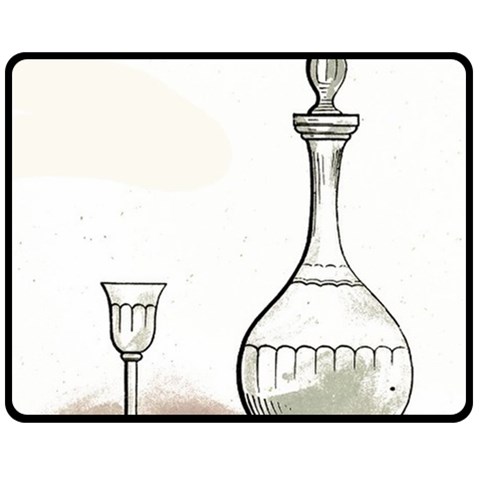 Wine Glass And Decanter Fleece Blanket (Medium)  from ArtsNow.com 60 x50  Blanket Front