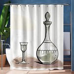 Wine Glass And Decanter Shower Curtain 60  x 72  (Medium) 