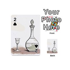 Wine Glass And Decanter Playing Cards 54 Designs (Mini) from ArtsNow.com Front - Spade2