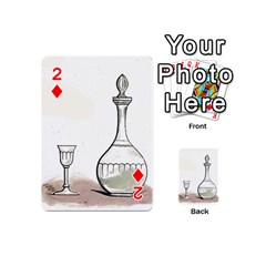 Wine Glass And Decanter Playing Cards 54 Designs (Mini) from ArtsNow.com Front - Diamond2
