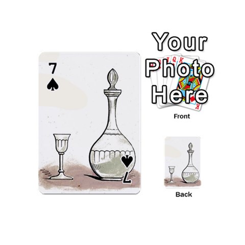 Wine Glass And Decanter Playing Cards 54 Designs (Mini) from ArtsNow.com Front - Spade7