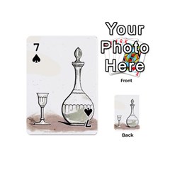 Wine Glass And Decanter Playing Cards 54 Designs (Mini) from ArtsNow.com Front - Spade7