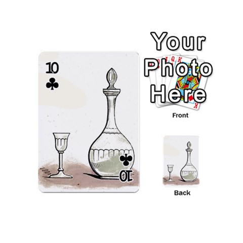 Wine Glass And Decanter Playing Cards 54 Designs (Mini) from ArtsNow.com Front - Club10