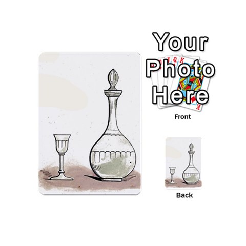 Wine Glass And Decanter Playing Cards 54 Designs (Mini) from ArtsNow.com Back