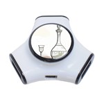 Wine Glass And Decanter 3-Port USB Hub