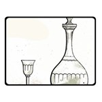 Wine Glass And Decanter Fleece Blanket (Small)