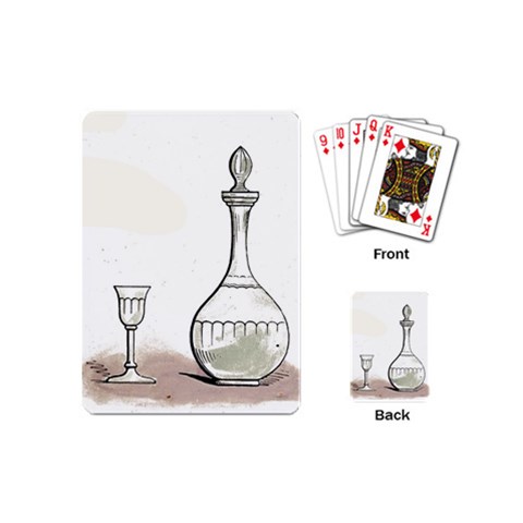 Wine Glass And Decanter Playing Cards Single Design (Mini) from ArtsNow.com Back
