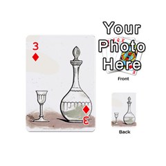 Wine Glass And Decanter Playing Cards 54 Designs (Mini) from ArtsNow.com Front - Diamond3