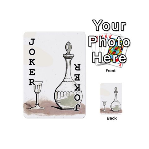 Wine Glass And Decanter Playing Cards 54 Designs (Mini) from ArtsNow.com Front - Joker1
