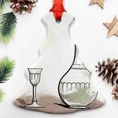 Wine Glass And Decanter Christmas Tree Ornament (Two Sides) from ArtsNow.com Front