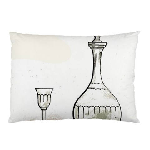 Wine Glass And Decanter Pillow Case (Two Sides) from ArtsNow.com Front