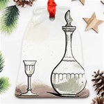 Wine Glass And Decanter Bell Ornament (Two Sides)