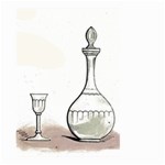 Wine Glass And Decanter Large Garden Flag (Two Sides)