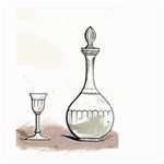Wine Glass And Decanter Small Garden Flag (Two Sides)