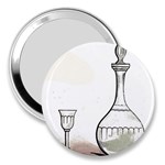 Wine Glass And Decanter 3  Handbag Mirrors