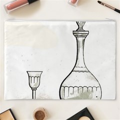 Wine Glass And Decanter Cosmetic Bag (XXXL) from ArtsNow.com Back