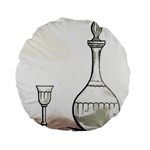 Wine Glass And Decanter Standard 15  Premium Round Cushions