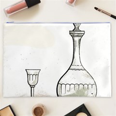 Wine Glass And Decanter Cosmetic Bag (XXL) from ArtsNow.com Front