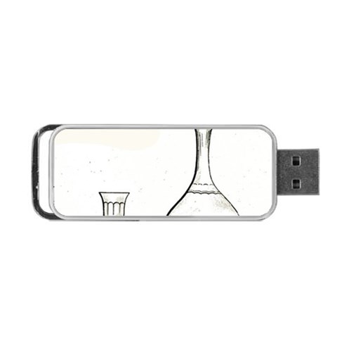 Wine Glass And Decanter Portable USB Flash (One Side) from ArtsNow.com Front